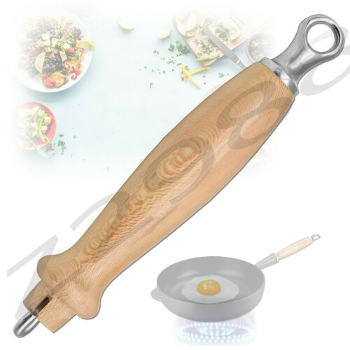 (Handle + Rod + Silver Hanger) Le Creuset Replacement Frying Pan Handle Hanger