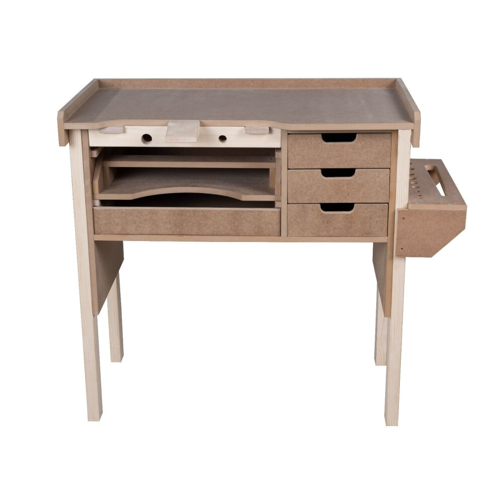(18Mm Birch Sheet Material, With Tool Holder) Opifex Craftsman / Jewellers Workbench 9504353887321
