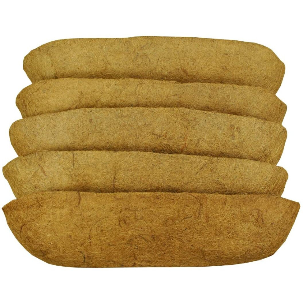 Pack of 5 Coco Wall Trough Garden Planter Liners (75cm)