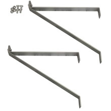 Pair of Aluminium Greenhouse Shelving Brackets (27cm)
