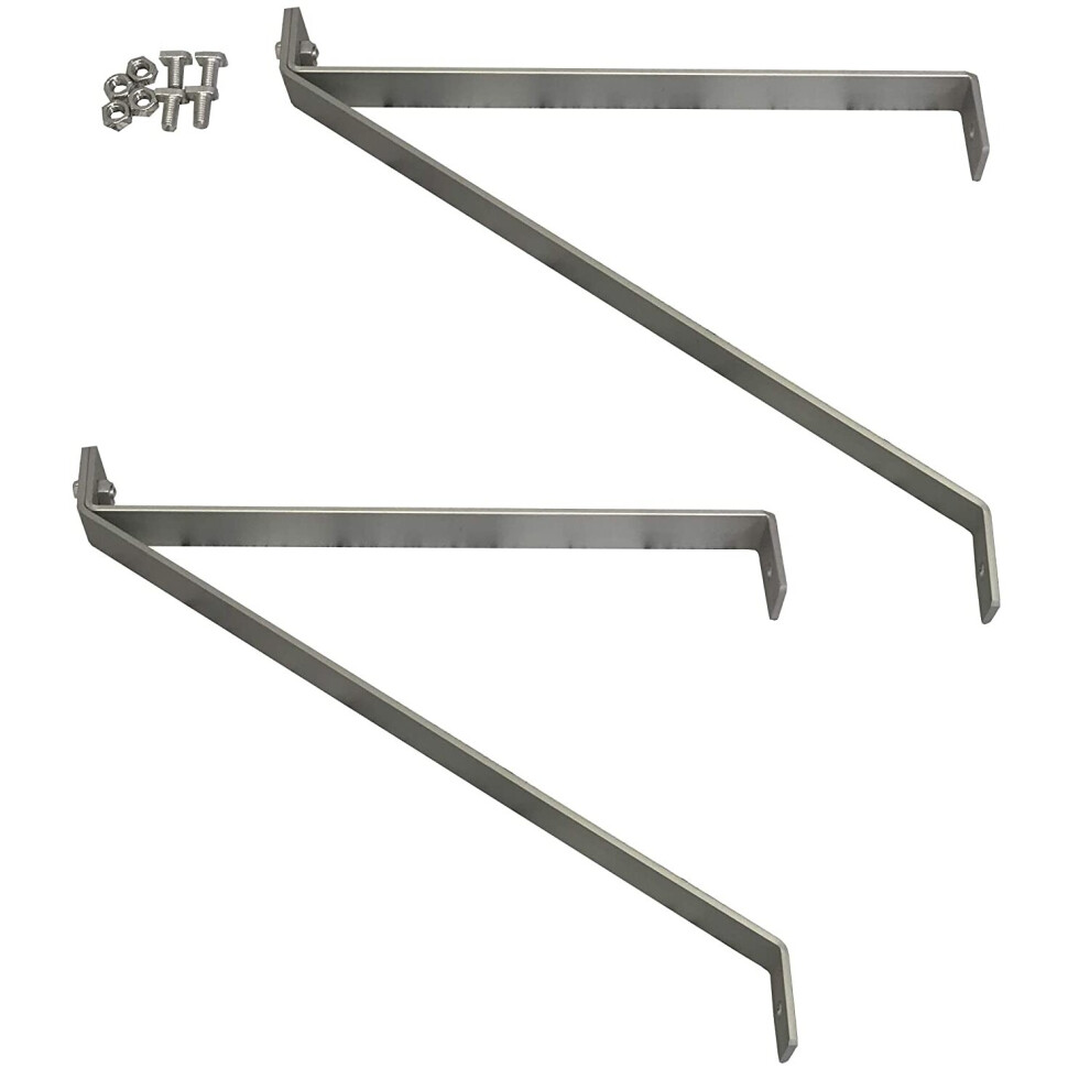 Pair of Aluminium Greenhouse Shelving Brackets (27cm)