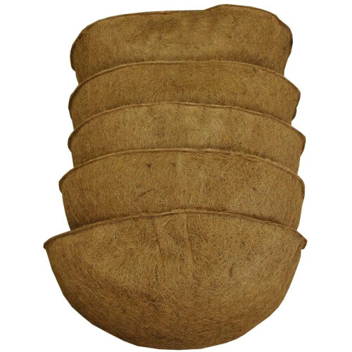 Selections Pack of 5 Coco Wall Basket Planter Liner (60cm)