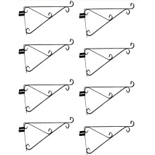 Ornate Hanging Basket Brackets for Concrete Fence Posts (Set of 8)