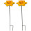 Selections Cast Iron Daffodil Bird Feeder Flower Dish (Set of 2) 1