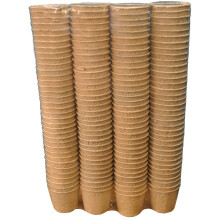 144 x 5cm Eco Round Fibre Biodegradable and Compostable Plant Pots