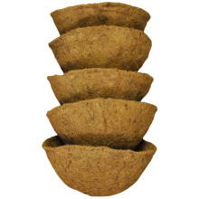 Pack of 5 Round Coco Hanging Basket Planter Liner (30cm)