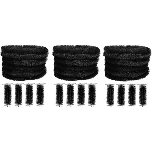 Selections 60 Metres Black Gutter Brush Leaf Guard with 12 Drain Guard Plugs