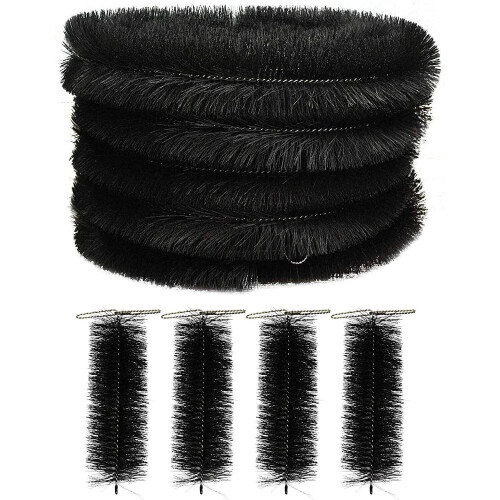 Selections 20 Metres Black Gutter Brush Leaf Guard with 4 Drain Guard Plugs