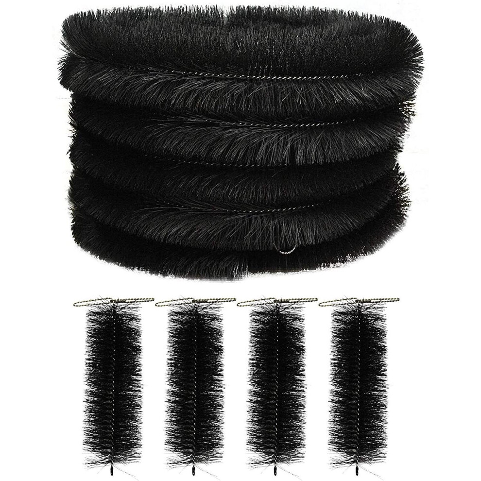 Selections 20 Metres Gutter Brush Leaf Guard With 4 Drain Guard Plugs Black