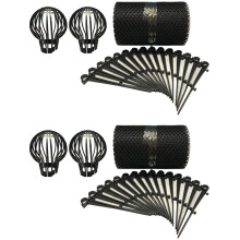 6 Metres Gutter Protection Mesh Guard & 4 Downpipe Filter Guards