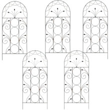 Set of 5 x Leaf Design Metal Trellis (120cm x 50cm)