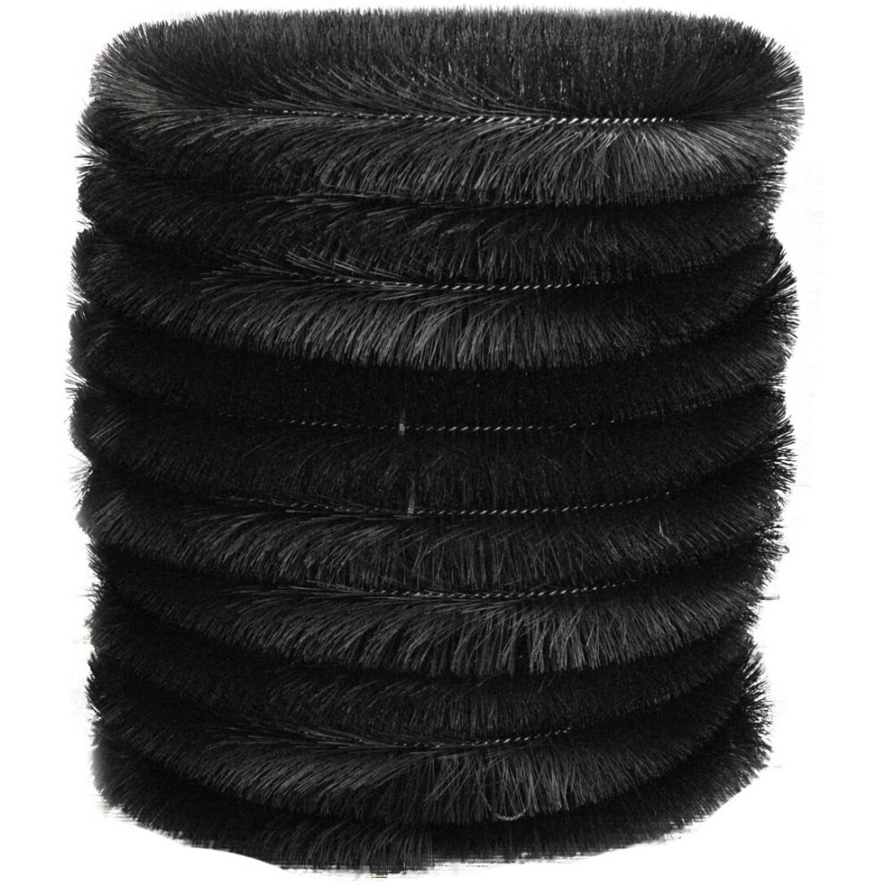 Set of 10 Black Gutter Brush Leaf & Moss Guard (4m)