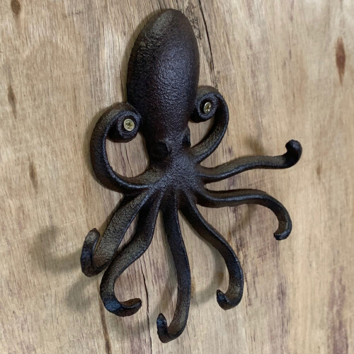 Selections Octopus Wall Hook Rack in Cast Iron 1