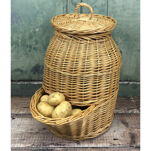 Selections Willow Potato Storage Hopper Basket 2