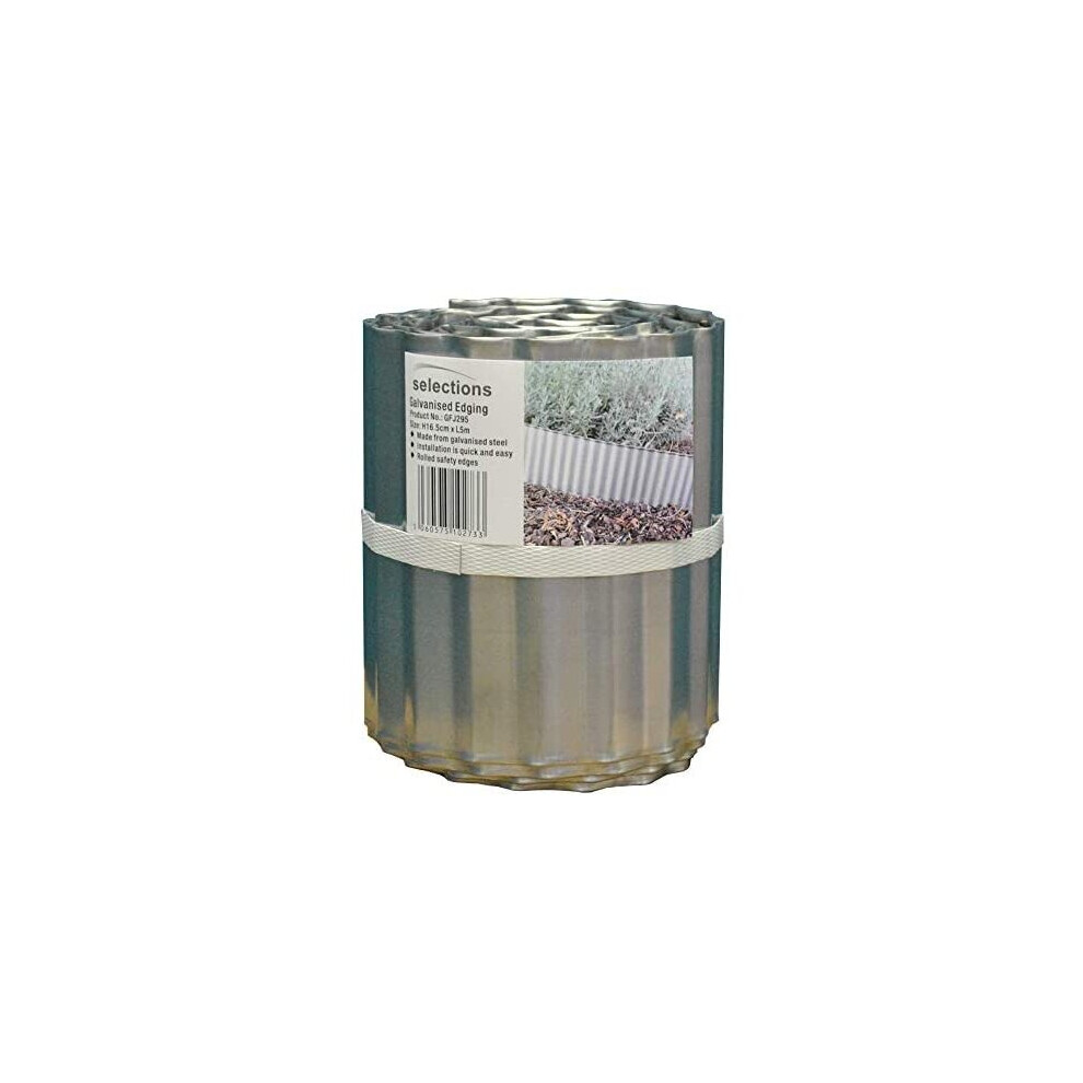 Selections Galvanised Steel Lawn Edging Roll (16.5Cm X 5M)