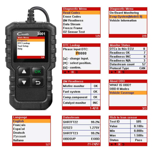 LAUNCH CR3001 X431 Creader Auto Car OBD II Code Reader Scanner 2