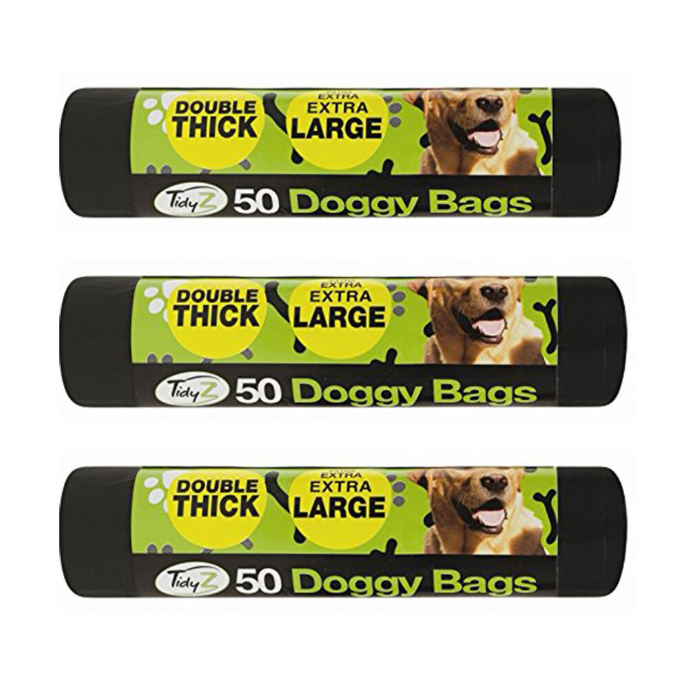 (150 Bags) TidyZ Extra Strong Doggy Bags XL 50 Pack