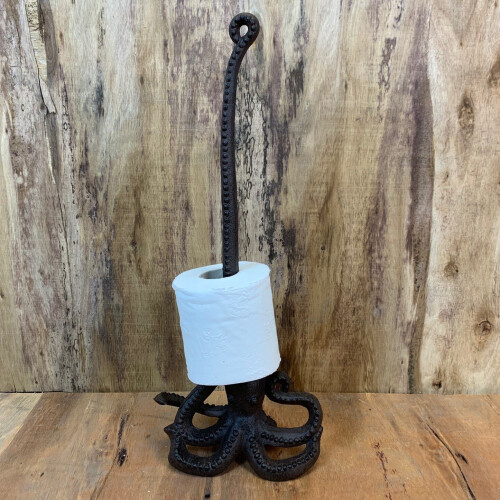Selections Octopus Novelty Loo Roll Holder in Cast Iron 1