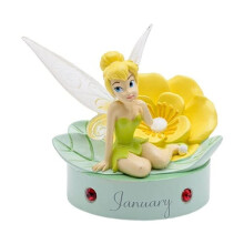 Disney Tinkerbell Handgeschilderd Verjaardagsfiguurtje met Geboortesteen - Januari