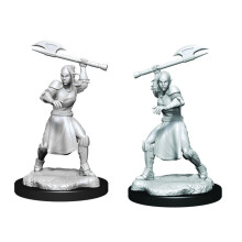 Unbemalte Miniaturen von Critical Role: W1 Halbelf Echo Knight und Echo Female
