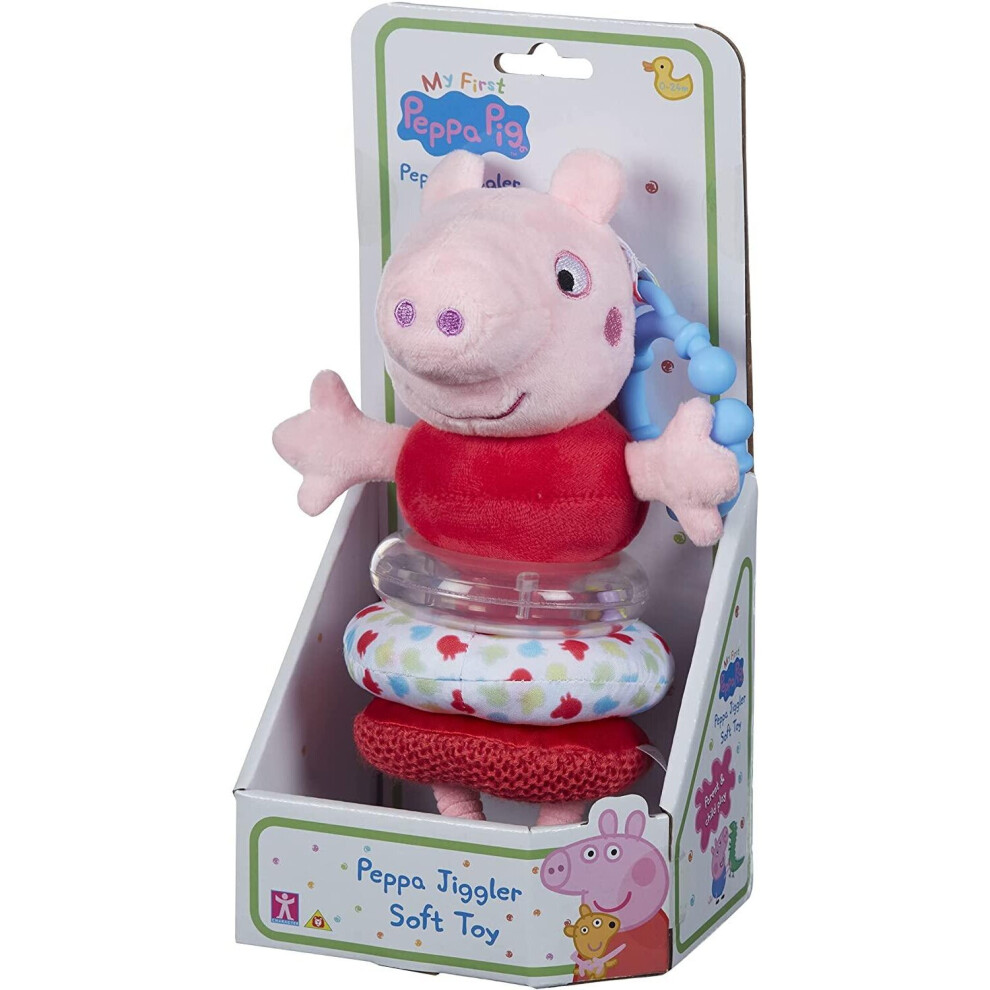 Character Options Peppa Pig My First Jiggler Soft Plush Soft - Cot Buggy Toy