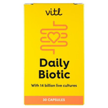Vitl Health Goals Daily Biotic - 30 Vegan Capsules Probiotic for Everyday Gut Health