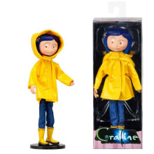 7-Inch Coraline Bendy Fashion Doll in Raincoat & Boots - Removable Clothes Figure Gift