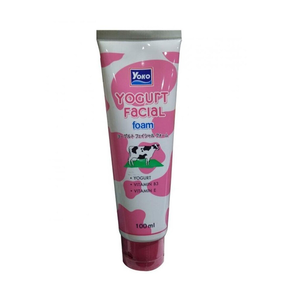 YOKO Yogurt  Refresh Your Skin with Milk Strawberry Extract Facial Foam - for a Delightful Cleansing Experience 100ml