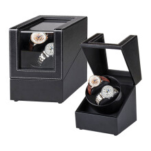 Double Watch Winder Box Automatic Rotating Watch Rotator Case Men Self