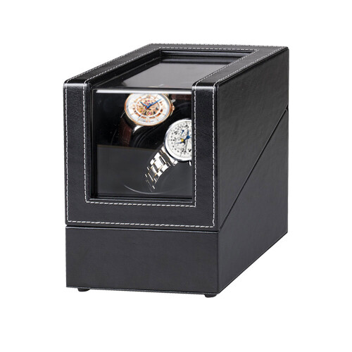 Double Watch Winder Box Automatic Rotating Watch Rotator Case Men Self 2