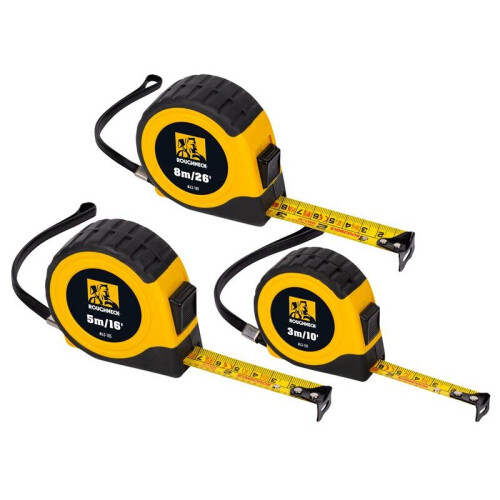 Roughneck Roughneck E-Z Read Tape Measure Set, 3 Piece 43-100