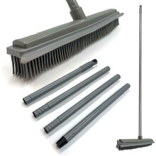Rubber Bristle Broom Brush Pet Hair Remover for Carpets & Floors - Indoor/Outdoor - 103917