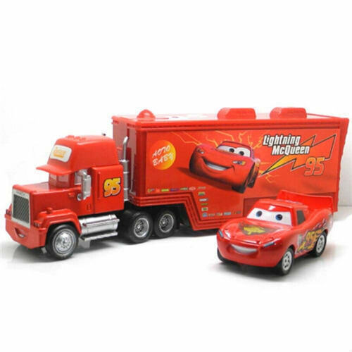 PIXAR CARS LIGHTNING MCQUEEN TRUCK MACK SUPERLINER CAR DIECAST