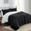 Imperial Rooms (Black, Double (200 x 200 cm)) Plain Duvet Quilt Cover 3PC Reversible Bedding Set 14