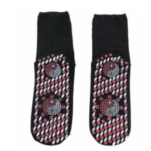 (Black) 5 Pairs Self Heating Tourmaline Magnetic Therapy Health Socks Foot Pain Warmth