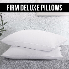 (FIRM DELUXE PILLOW, PACK OF 2) Ultra Soft Pillows Memory Foam Stripe Bounce Back