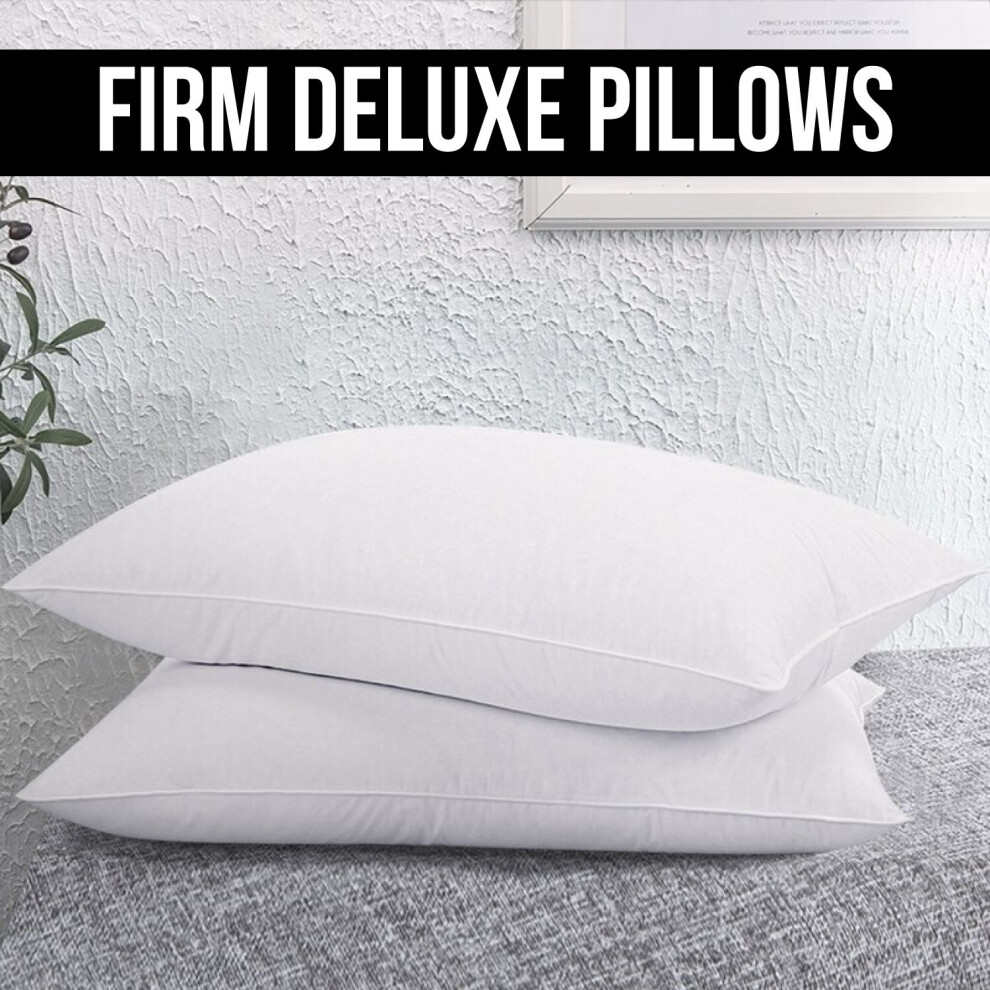 Supreme Bedding Ltd (Firm Deluxe Pillow, Pack Of 4) Ultra Soft Pillows Memory Foam Stripe Bounce Back