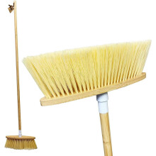 Soft Indoor Broom Bamboo Sweeping Brush Long Handled Wooden Brush