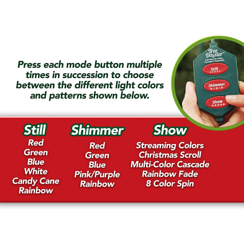 Christmas Lights Tree RGB String Lamp Twinkle Real Lighting 48 LED 1