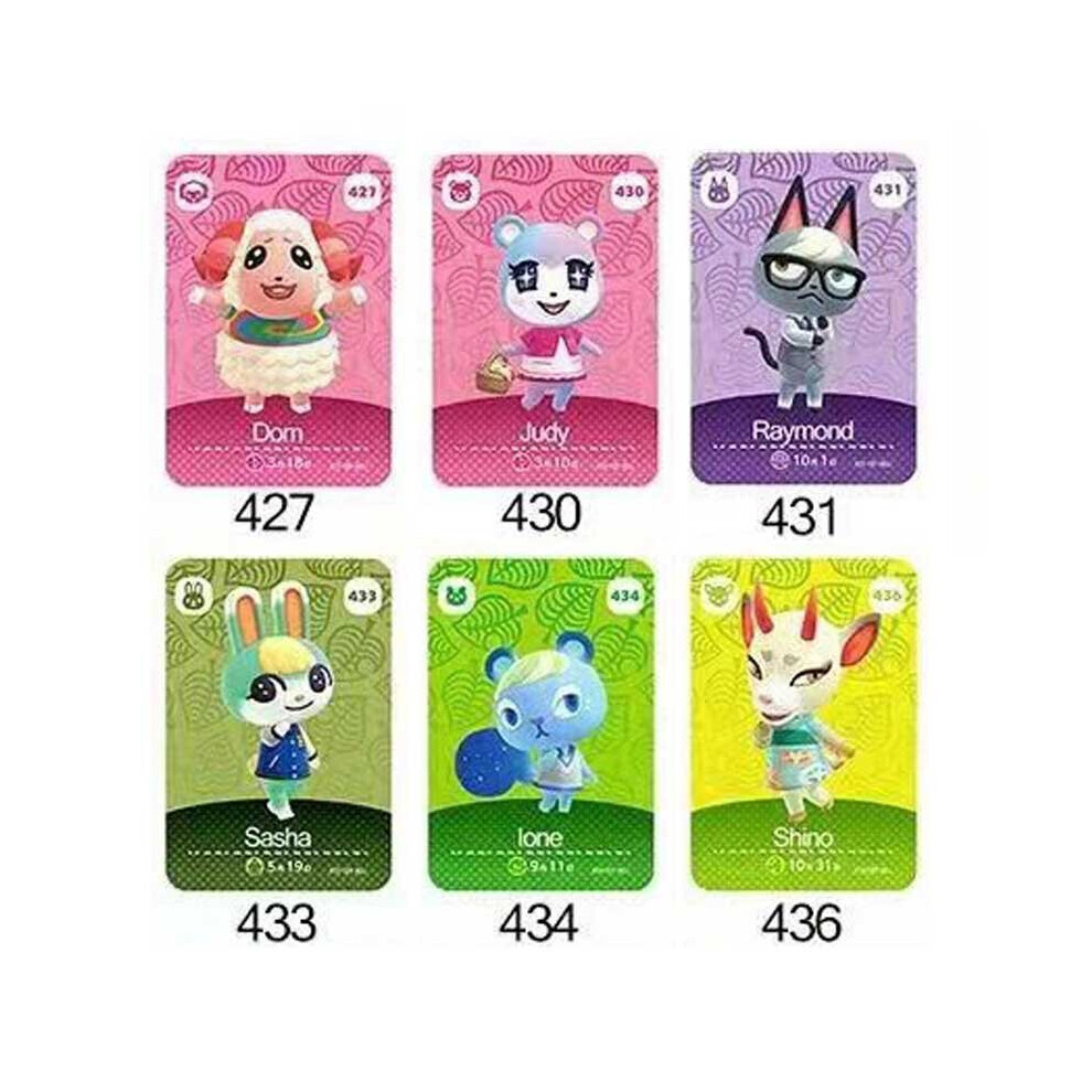 6PC Popular Animal Crossing Series 5 New Villagers Amiibo Cards