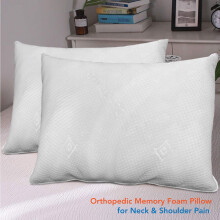 (MEMORY FOAM PILLOW, PACK OF 6) Ultra Soft Pillows Memory Foam Stripe Bounce Back