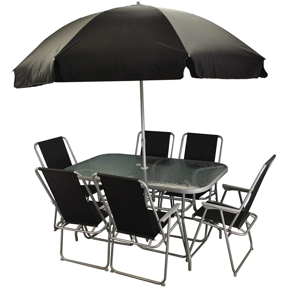 Wareham 8 Piece Garden Furniture Set with Folding Chairs