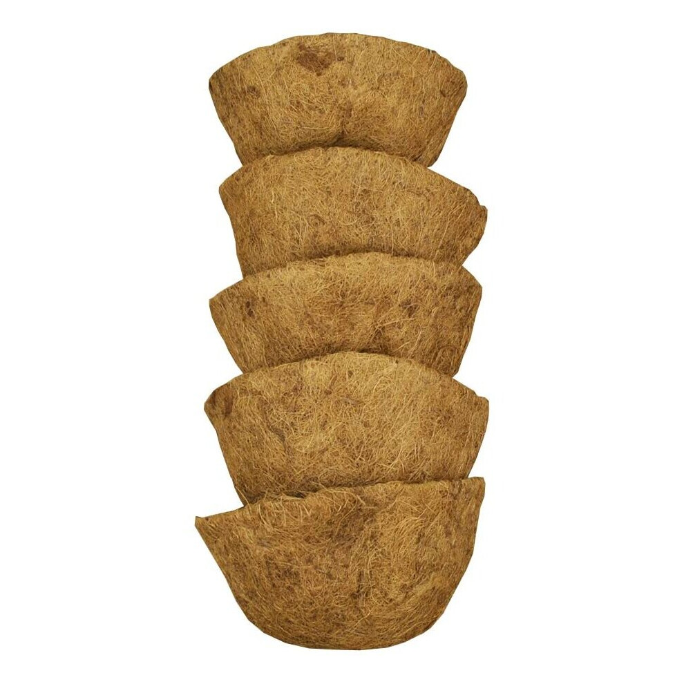 Selections Pack Of 5 Coco Wall Basket Planter Liner (30Cm)