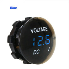 (Blue) DC 12V-24V Digital Panel Voltmeter Motorcycle Tester LED Display Car Truck