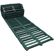 Roll Out Green Plastic Garden Track Path (3m Roll) – Waterproof, Wheelbarrow-Ready Walkway; 24-Panel, Self-Assembly Garden Path