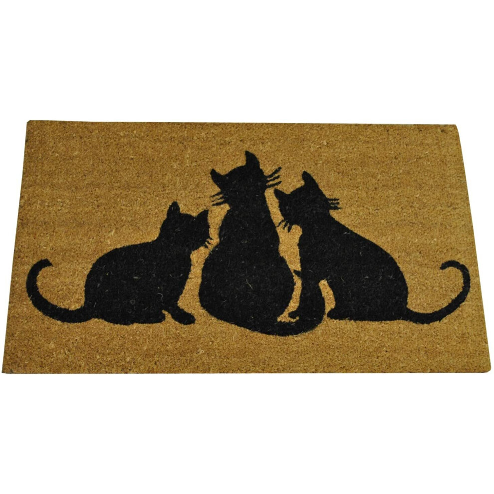 Selections Cat Family Indoor & Outdoor Coir Doormat