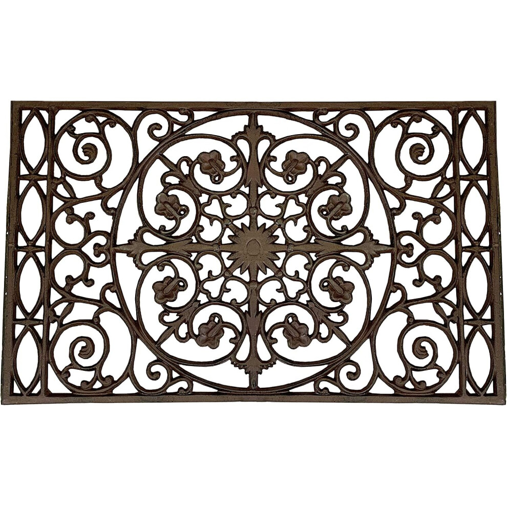 Selections Blenheim Ornate Cast Iron Doormat Brown