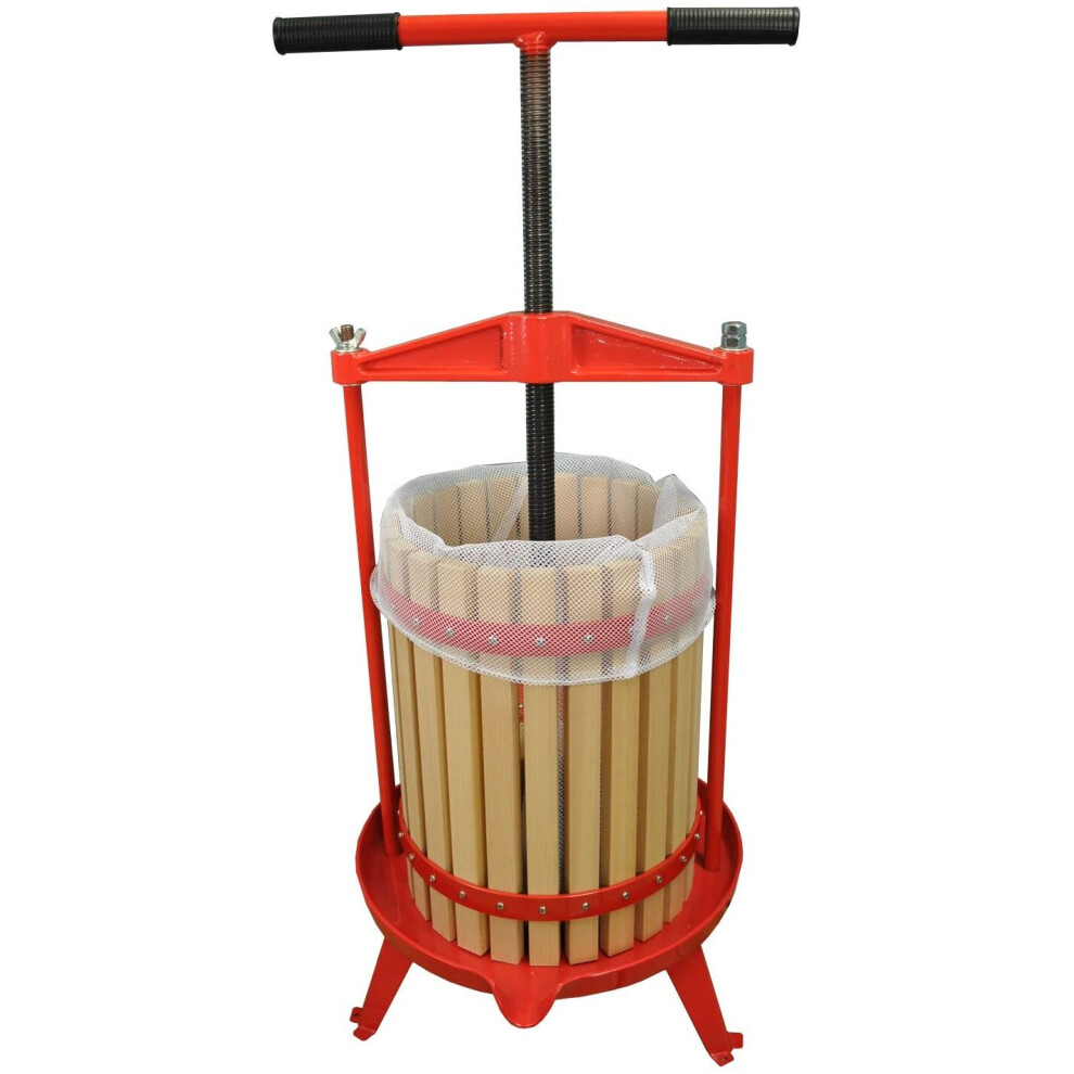 18 Litre Traditional Fruit and Apple Cider Press with Cross Bar and T Handle