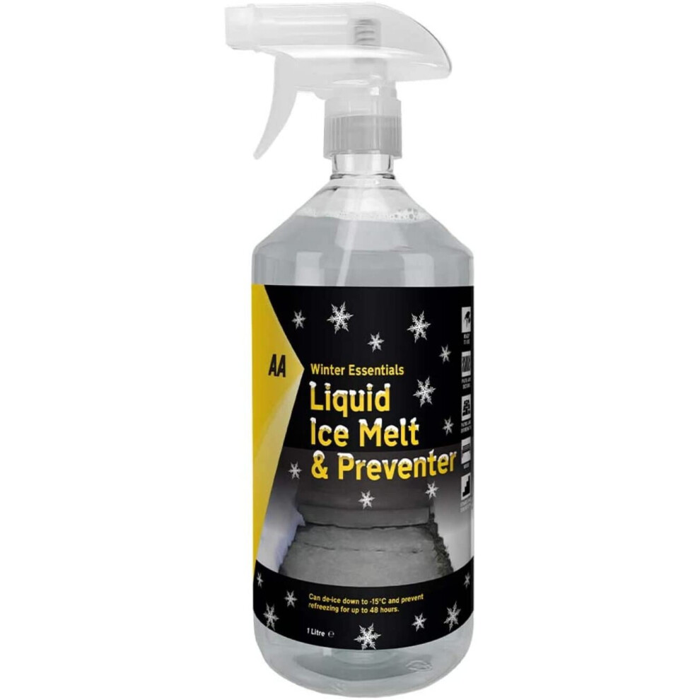 AA Essentials - Liquid Ice Melt and Preventer - 1L - Works Down to -15 Degrees Celsius