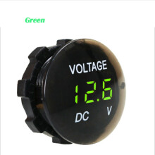 (Green) DC 12V-24V Digital Panel Voltmeter Motorcycle Tester LED Display Car Truck